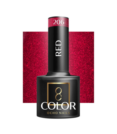 Smalto Ibrido Ocho Nails Rosso 206 -5 G