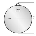 Specchio Da Parrucchiere Rotondo Q-29 Nero 2