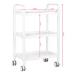 Tavolo - Carrello Porta Cosmetici Hs09 Bianco 4