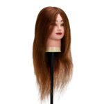 Testina Da Parrucchiere Gabbiano Wz1, Capelli Naturali, Colore 4#, Lunghezza 20" - Image 3