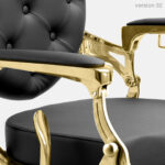 DD Hairdressing poltrona da barbiere elegante idraulica nero MAE