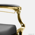 DD Hairdressing poltrona da barbiere elegante idraulica nero MAE