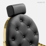 DD Hairdressing poltrona da barbiere elegante idraulica nero MAE