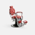 DD Hairdressing poltrona da barbiere elegante rosso MACK