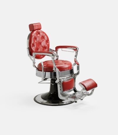 DD Hairdressing poltrona da barbiere elegante rosso MACK
