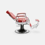 DD Hairdressing poltrona da barbiere elegante rosso MACK