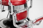 DD Hairdressing poltrona da barbiere elegante rosso MACK