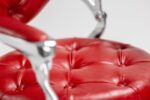 DD Hairdressing poltrona da barbiere elegante rosso MACK