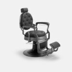 DD Hairdressing poltrona da barbiere reclinabile grigio MACK