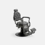 DD Hairdressing poltrona da barbiere reclinabile grigio MACK