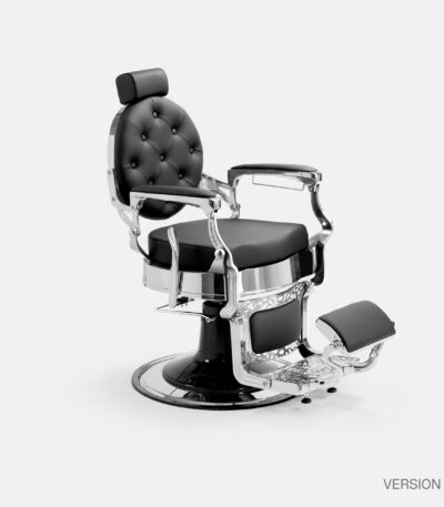 DD Hairdressing poltrona da barbiere reclinabile nera MAE