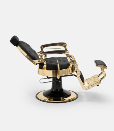 DD Hairdressing poltrona da barbiere reclinabile nero MACK