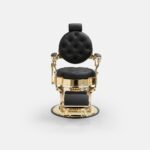 DD Hairdressing poltrona da barbiere reclinabile nero MACK