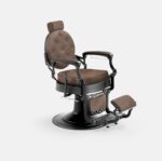 DD Hairdressing poltrona da barbiere reclinabile nero MAE