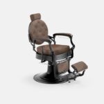 DD Hairdressing poltrona da barbiere reclinabile nero MAE