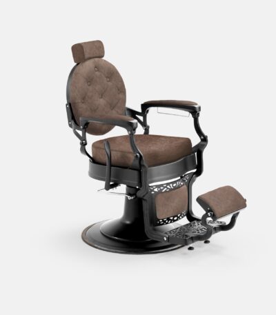 DD Hairdressing poltrona da barbiere reclinabile nero MAE