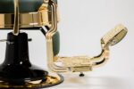 DD Hairdressing poltrona da barbiere reclinabile verde MACK