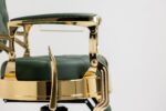 DD Hairdressing poltrona da barbiere reclinabile verde MACK