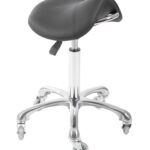 DD Hairdressing sgabello a sella nero POMP