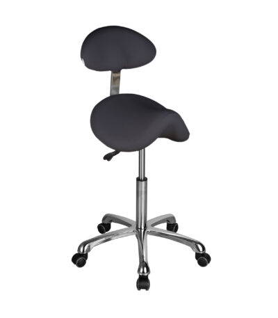 DD Wellness sgabello a sella con schienale regolabile grigio scuro OBSI