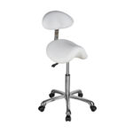 DD Wellness sgabello a sella con schienale regolabile grigio scuro OBSI