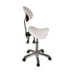 DD Wellness sgabello a sella schienale regolabile bianco ZEO