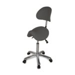 DD Wellness sgabello a sella schienale regolabile bianco ZEO