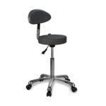 DD Wellness sgabello con schienale grigio scuro OPAL