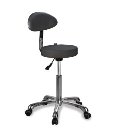 DD Wellness sgabello con schienale grigio scuro OPAL