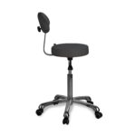 DD Wellness sgabello con schienale grigio scuro OPAL