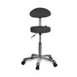 DD Wellness sgabello con schienale grigio scuro OPAL