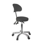 DD Wellness sgabello con schienale inclinazione regolabile antracite ZIN