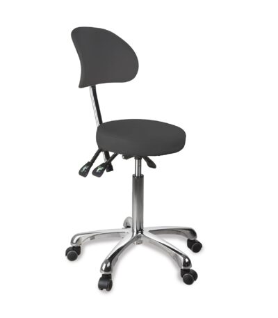 DD Wellness sgabello con schienale inclinazione regolabile antracite ZIN