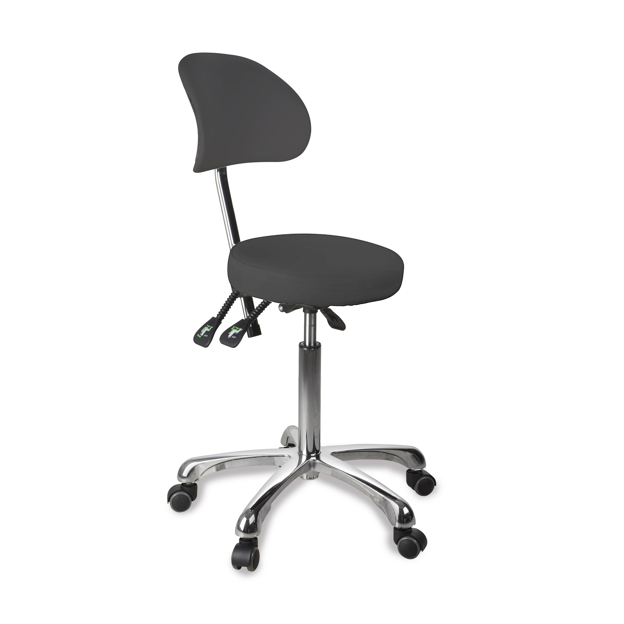 DD Wellness sgabello con schienale inclinazione regolabile antracite ZIN DD Wellness sgabello con schienale inclinazione regolabile antracite ZIN