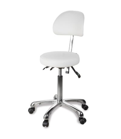DD Wellness sgabello schienale regolabile bianco Zin Back