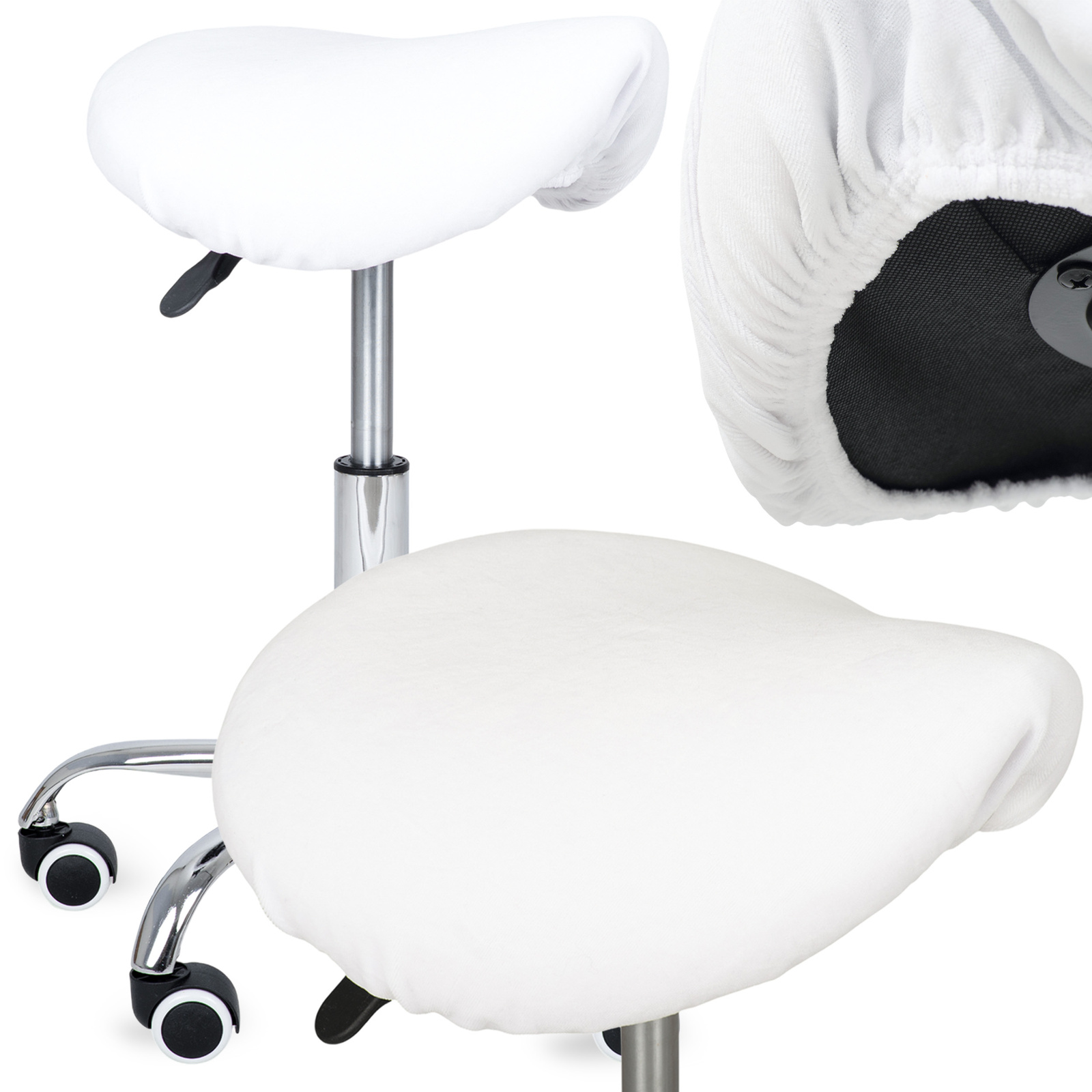 Habys copertura per sgabello elasticizzata bianco Habys copertura per sgabello elasticizzata bianco