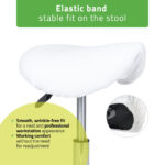 Habys copertura per sgabello elasticizzata bianco