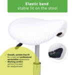 Habys coprisgabello in spugna con elastico bianco