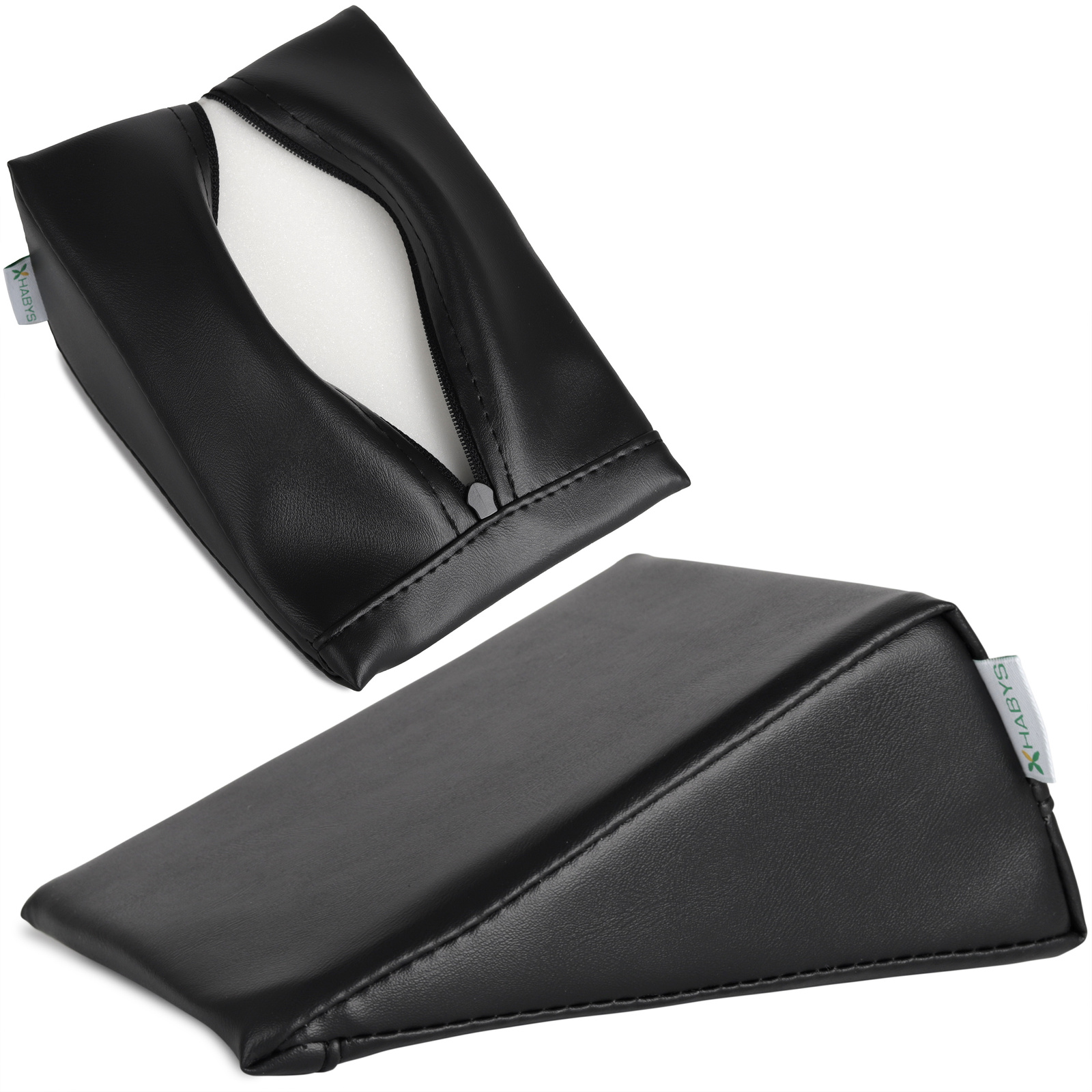 Habys cuscino a cuneo 20x15x10 cm nero Habys cuscino a cuneo 20x15x10 cm nero