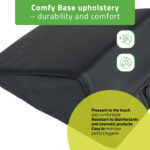 Habys cuscino a cuneo cuciture rinforzate nero Aveno Life