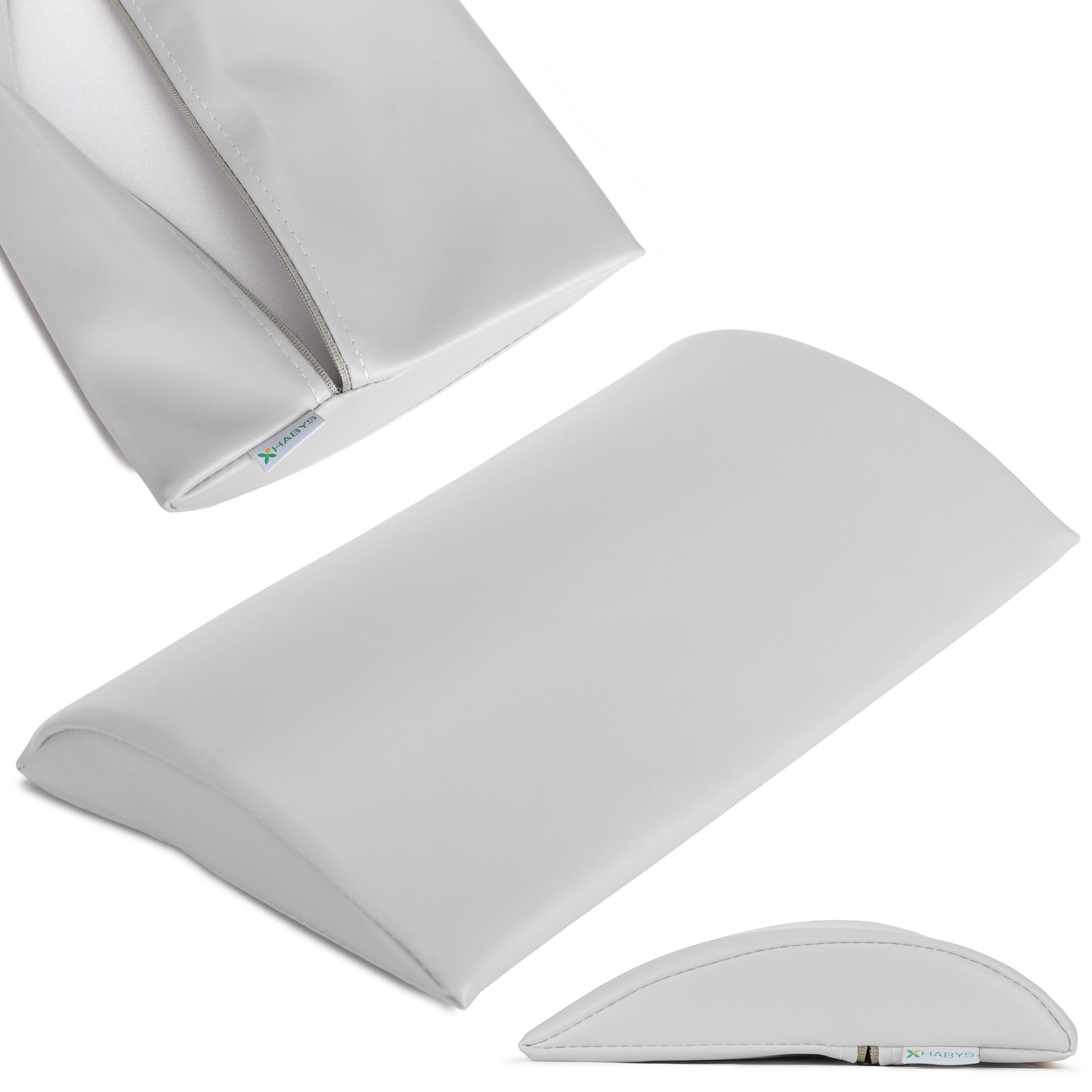 Habys cuscino a mezzaluna 40x25x5 grigio chiaro Habys cuscino a mezzaluna 40x25x5 grigio chiaro