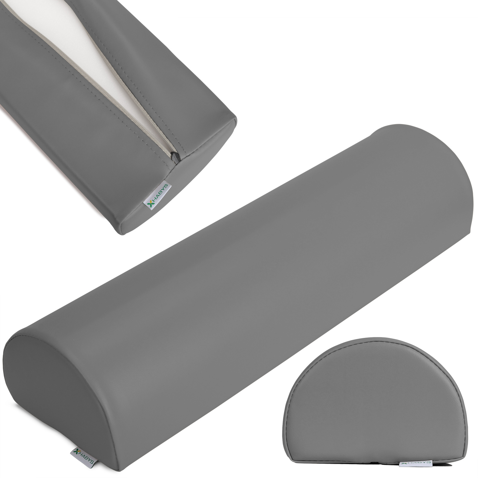 Habys cuscino a mezzaluna 60 cm grigio Habys cuscino a mezzaluna 60 cm grigio