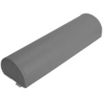 Habys cuscino a mezzaluna 60 cm grigio