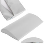 Habys cuscino a mezzaluna rigido 40x25x5 grigio chiaro