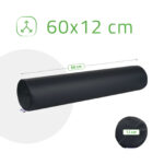 Habys cuscino cilindrico 12x60 cm nero