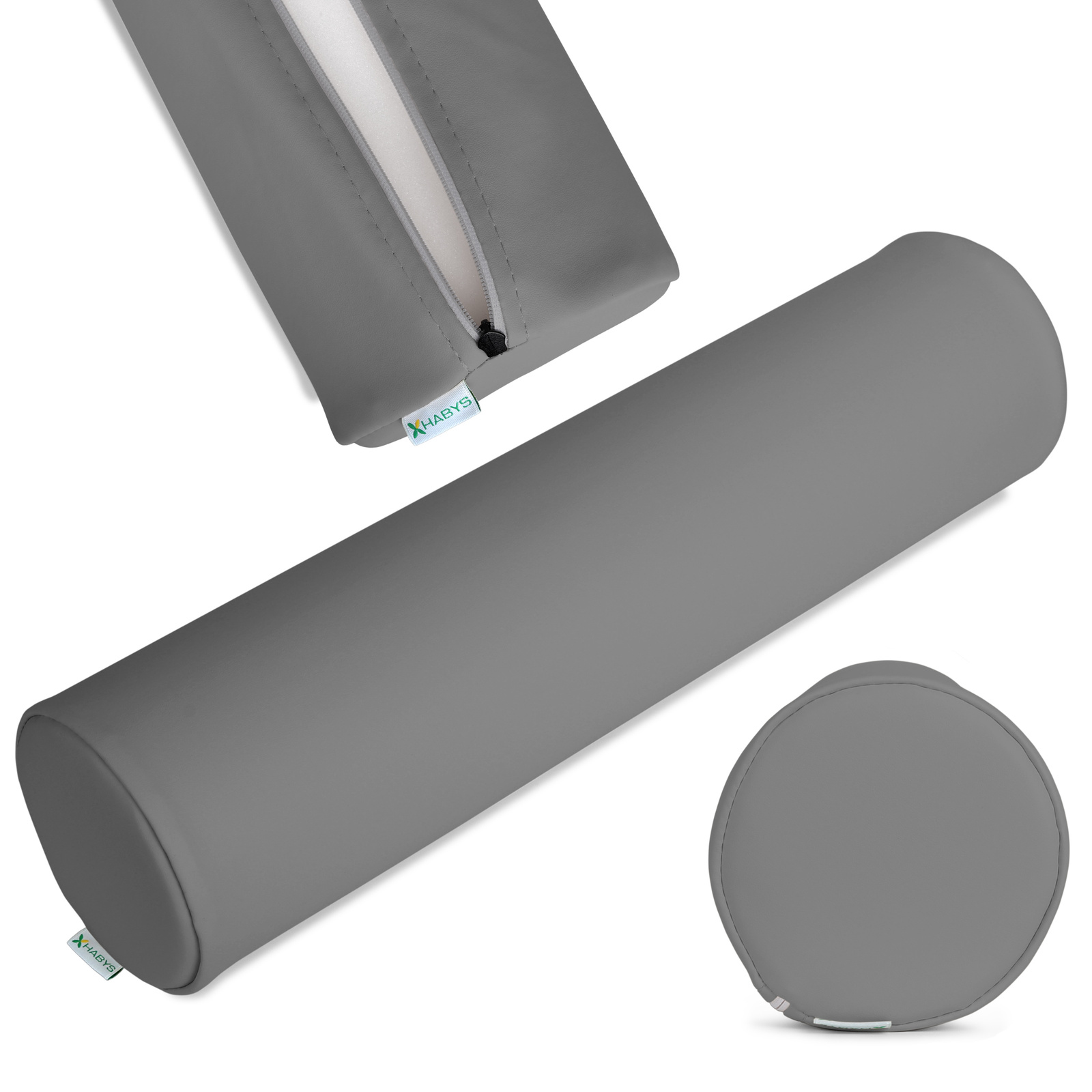 Habys cuscino cilindrico 15x60 cm grigio Habys cuscino cilindrico 15x60 cm grigio