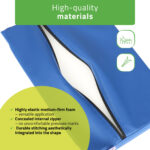 Habys cuscino lombare semicircolare 40x25x5 cm blu Aveno Life