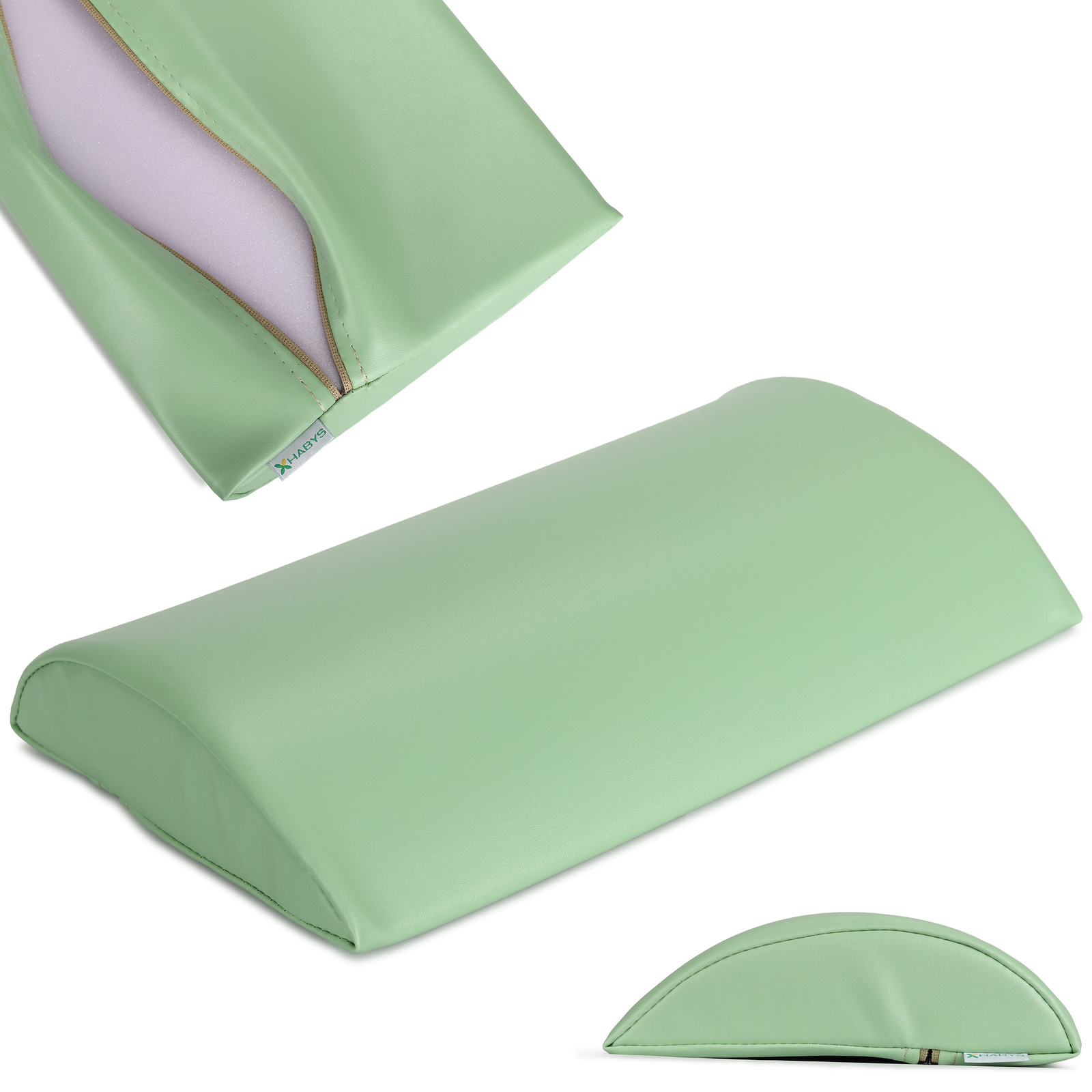 Habys cuscino mezzaluna 40x25x7 rigido verde Habys cuscino mezzaluna 40x25x7 rigido verde