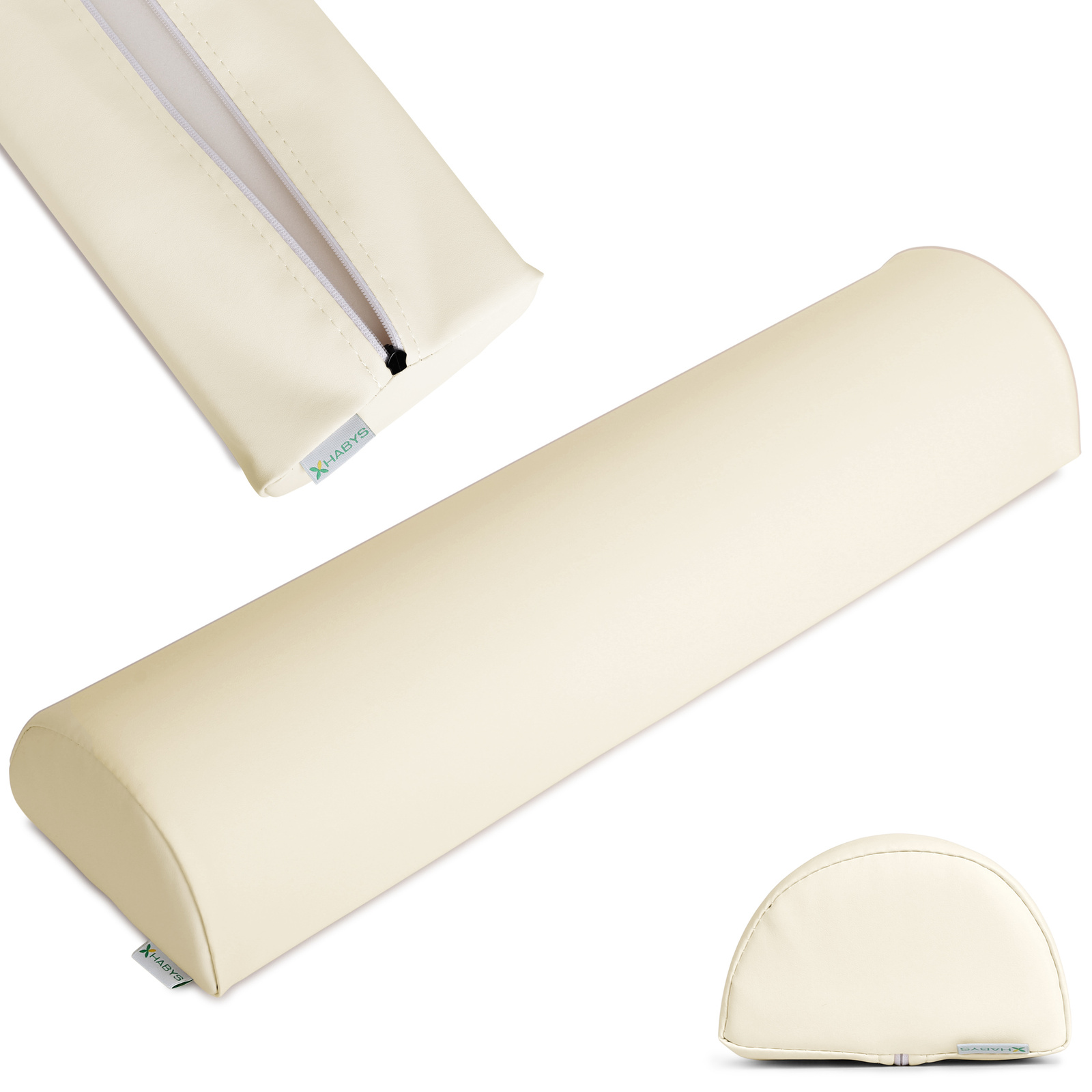 Habys cuscino semicilindrico 60x15x10 cm avorio Habys cuscino semicilindrico 60x15x10 cm avorio