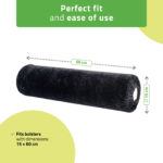 Habys fodera per rullo velour 15x60 cm nero